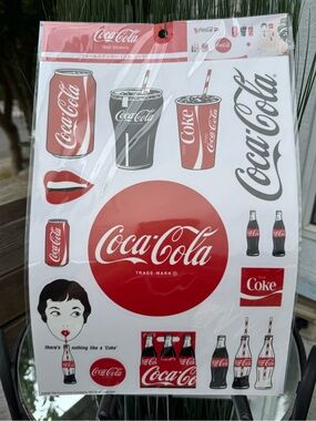 Coca-Cola Japanese x Daiso 🇯🇵 16” x 11”  10 Stickers pack SEALED RARE